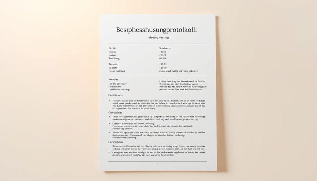 Besprechungsprotokoll Excel Vorlage kostenlos downloaden