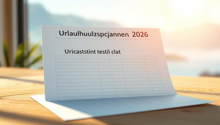  Foto zu Urlaubsplan 2026 Excel Vorlage kostenlos downloaden 